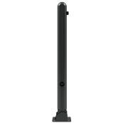 Ornamental bollard | Series 4077B | � 76 mm | foldable, for fixing on plugswith triangular lockwith base plate 100 x 150 mm